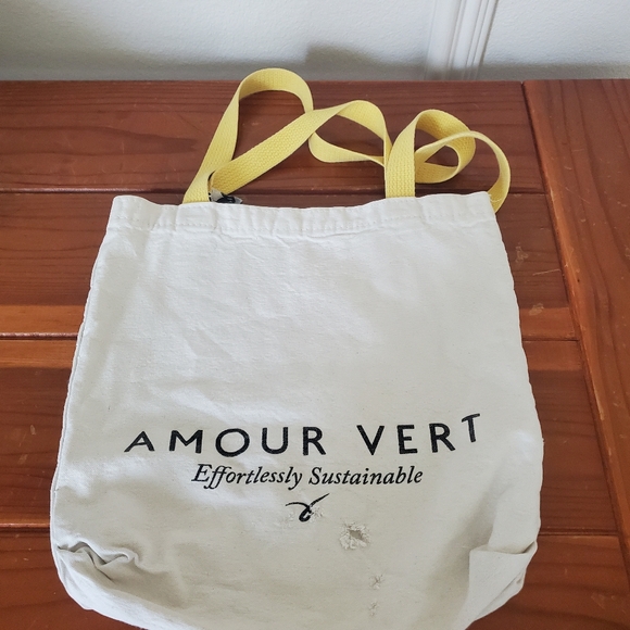 🛍 Amour Vert Small Cotton Tote Bag - Picture 2 of 5